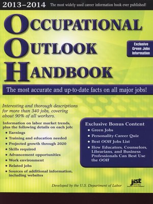 cover image of Occupational Outlook Handbook 2013-2014 Edition 